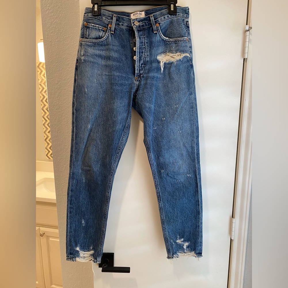 Agolde Distressed Blue Jeans